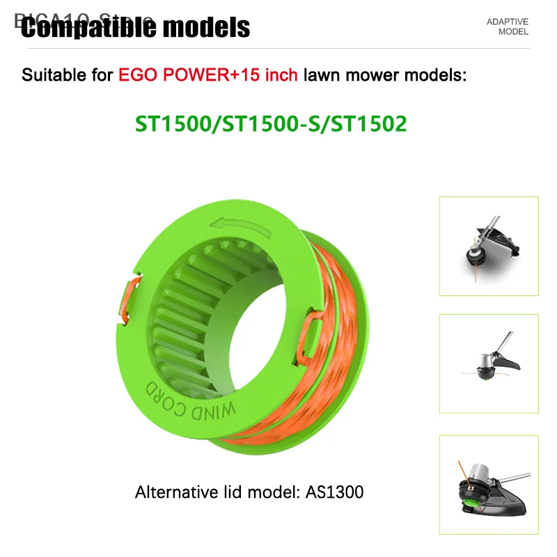 AS1300 Weed Eater String Trimmer Spool For EGO 15-Inch ST1500 ST1500-S,Weed Wacker String Trimmer Line 0.095" 15Ft