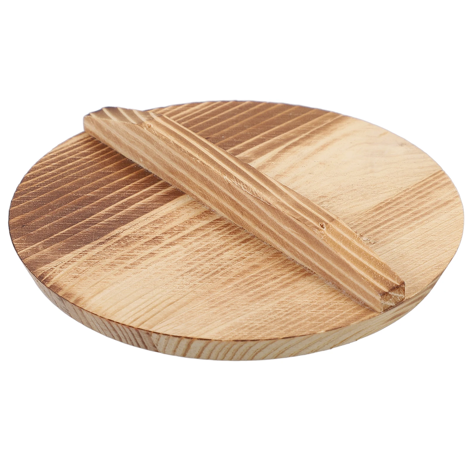 

Mini 12.5cm Wood Wok Cover Anti-spill Pot Lid Thick Kitchen Gadget Reusable Cooking Tool Safe Material Efficient Design Compact