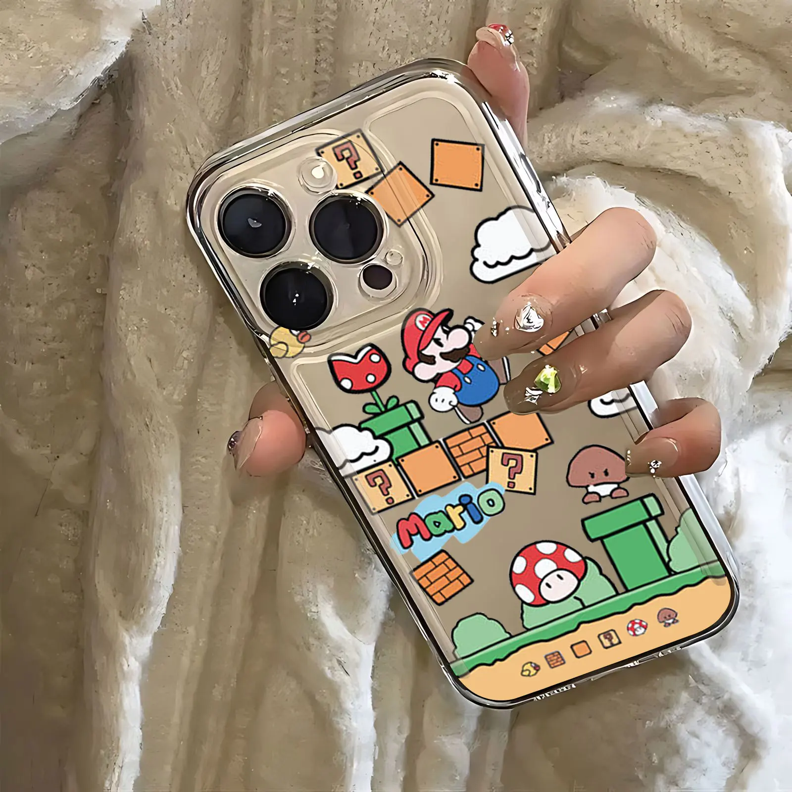 New Cute Game M-Marios Clear Case dla Samsung A73 A72 A71 A55 A52 A51 A50 A35 A33 A32 A31 A30 A24 A23 A22 A13 A12 A05 5G Cover