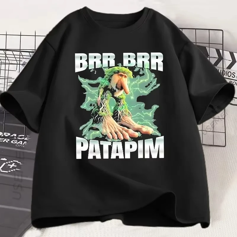

Футболка BrrBrr Patapin, итальянская футболка Brainrot, модная футболка с короткими рукавами, футболка в стиле Харадзюку, уличная одежда, топы унисекс, футболки