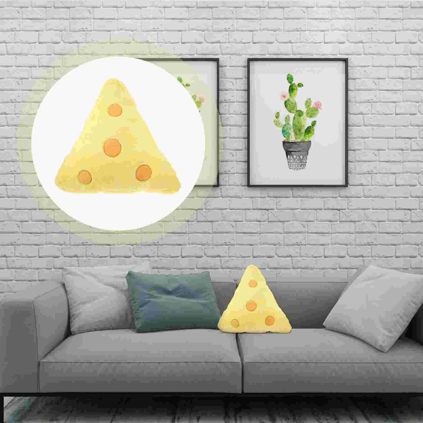 

1 Realistic Cheese Pillow Soft Plush Decorative Cushion for Living Room Bedroom Office Car Unique Cute Throw Pillow Home Decor