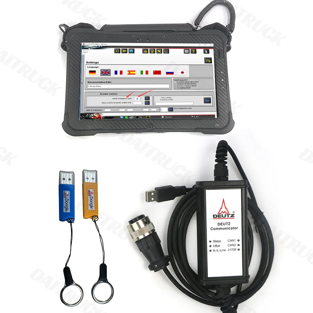 

For Deutz Communicator OBD Adapter with SerDia Softwareand usb dongle+Xplore Tablet
