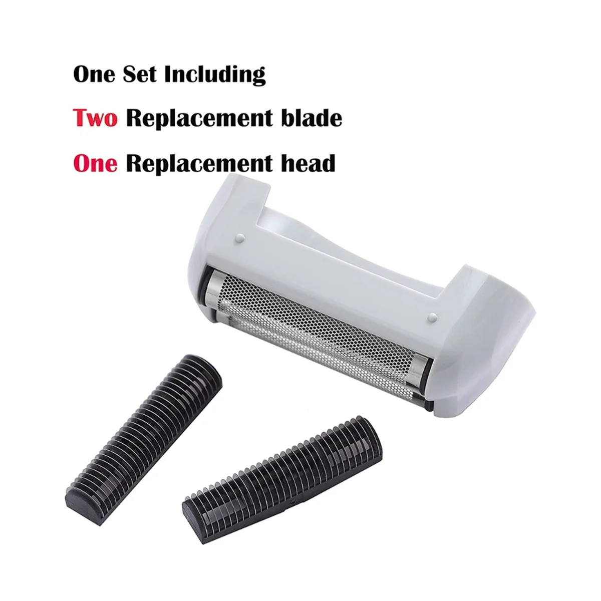 Folha de titânio e lâminas de barbear Shaver Head Sets para Andis 17155, 17150, 17200, Shaver-B, substituição profissional