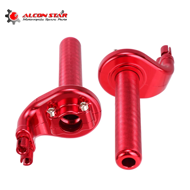 Puños de Acelerador para Motocicleta Alconstar, Puños de Acelerador para Motocross, Sistema de Doble Cable, Puños para Manillar de 22 mm