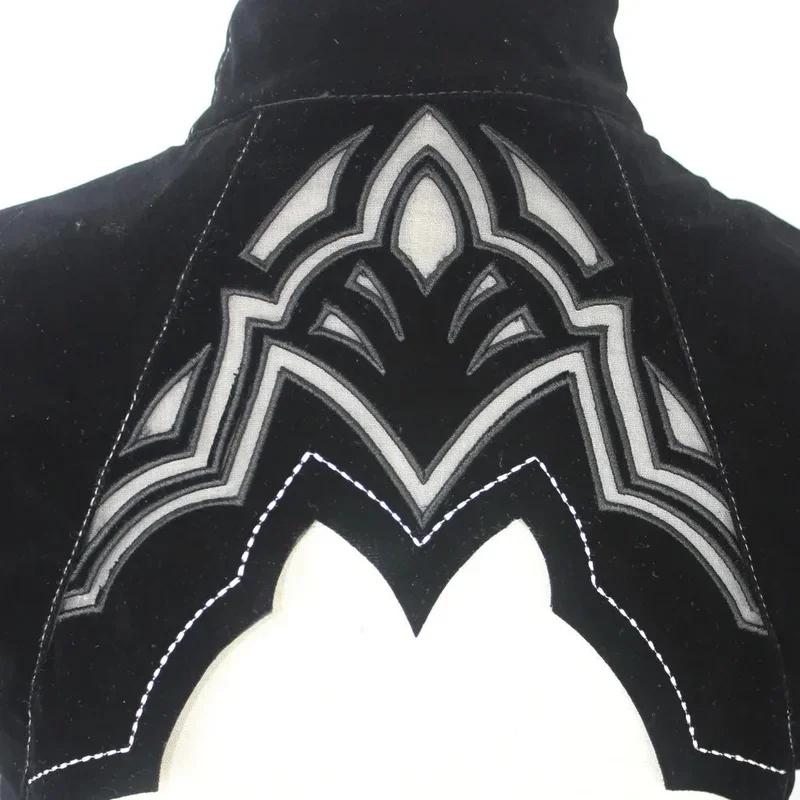 ZA01 Anime No. 2 Type 2B Cosplay Costume Game YoRHa NieR JK Uniform Automata 2B Dress NieR Eyemask Gloves Stocks Halloween PZa0@