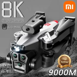 Lenovo K10ProMax Drone 8K profesjonalna podwójna kamera HD GPS unikanie przeszkód drony zdalny megafon quadcopter zabawka UAV RC 9000M