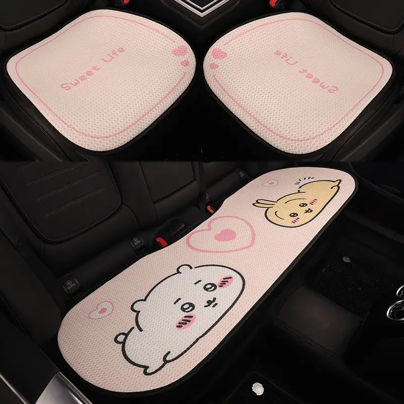 Anime Cartoon Kawaii Chiikawa Automobile Seat Cover Four Seasons Be in Common Use Mix and Match Comfortable Let in Air Wire Side