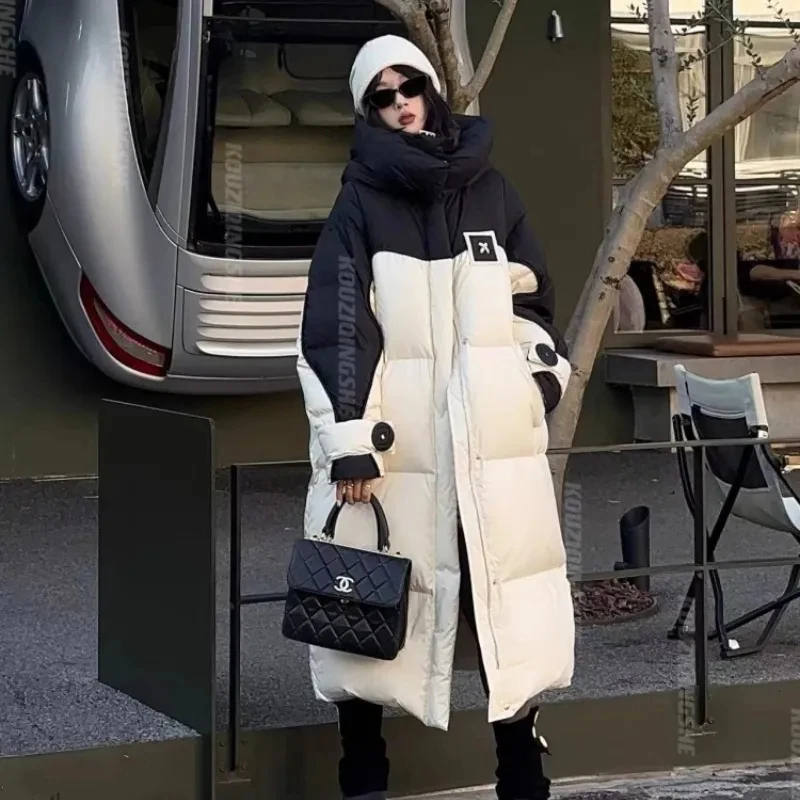 Female Thicken Parker 2026 Winter New Coat Women's Korean Version Loose Cotton Hooded Coats Women's Warm Parker Long Overcoat