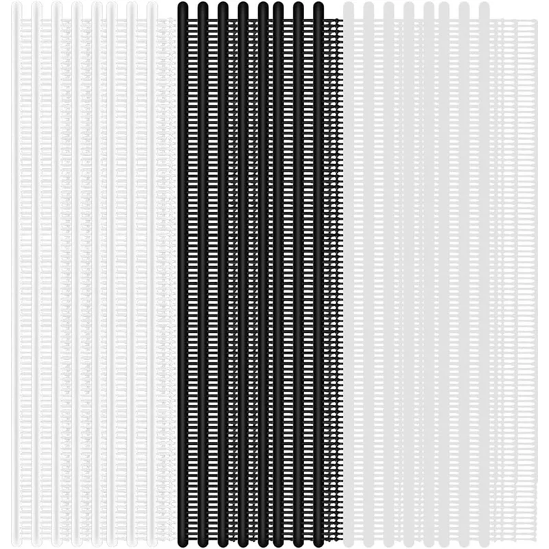 

【RECOMENDAR】Комплект креплений из 3000 шт., 1000 черных, 1000 белых и 1000 прозрачных стержней, насадка с зазубринами для одежды 0,18 дюйма/4,5 мм