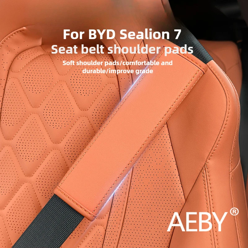 

AEBY For BYD Sealion 7 2024 Seat Belt Shoulder Pad Cover, Comfortable Anti-Slip Protective Sleeve Universal Safety Accessories