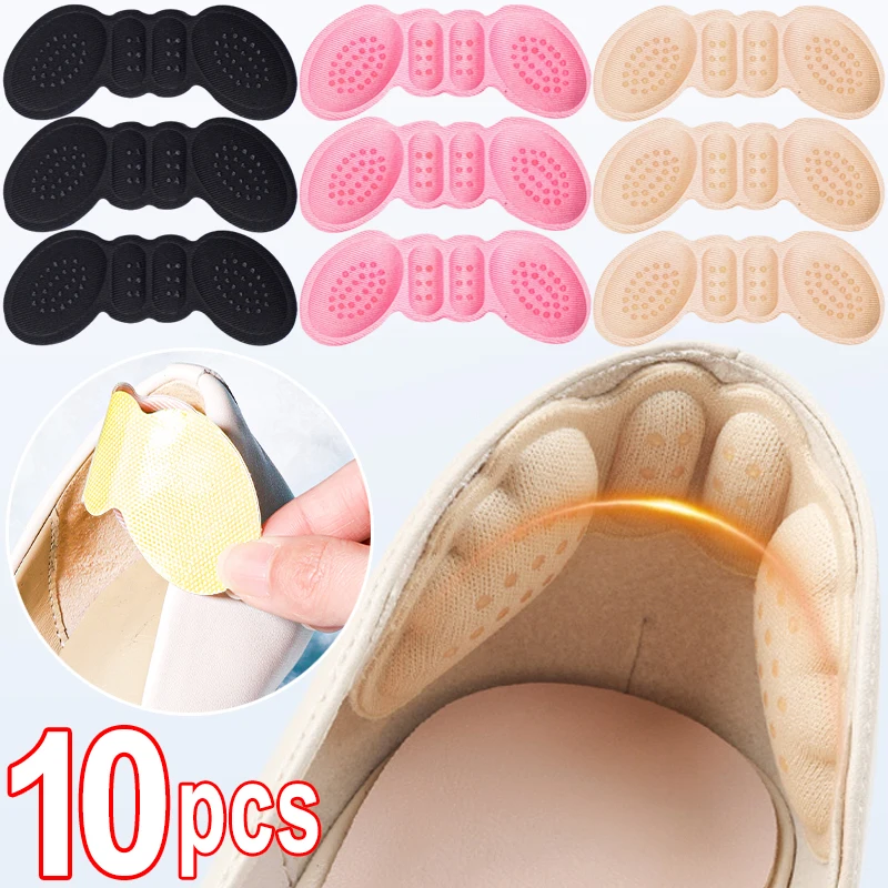 10pcs High Heel Inserts Pain Relief Anti-wear Cushion Pad Heel Insoles for Sport Shoes Back Adhesive Shoe Pads Sponge Insole Pad