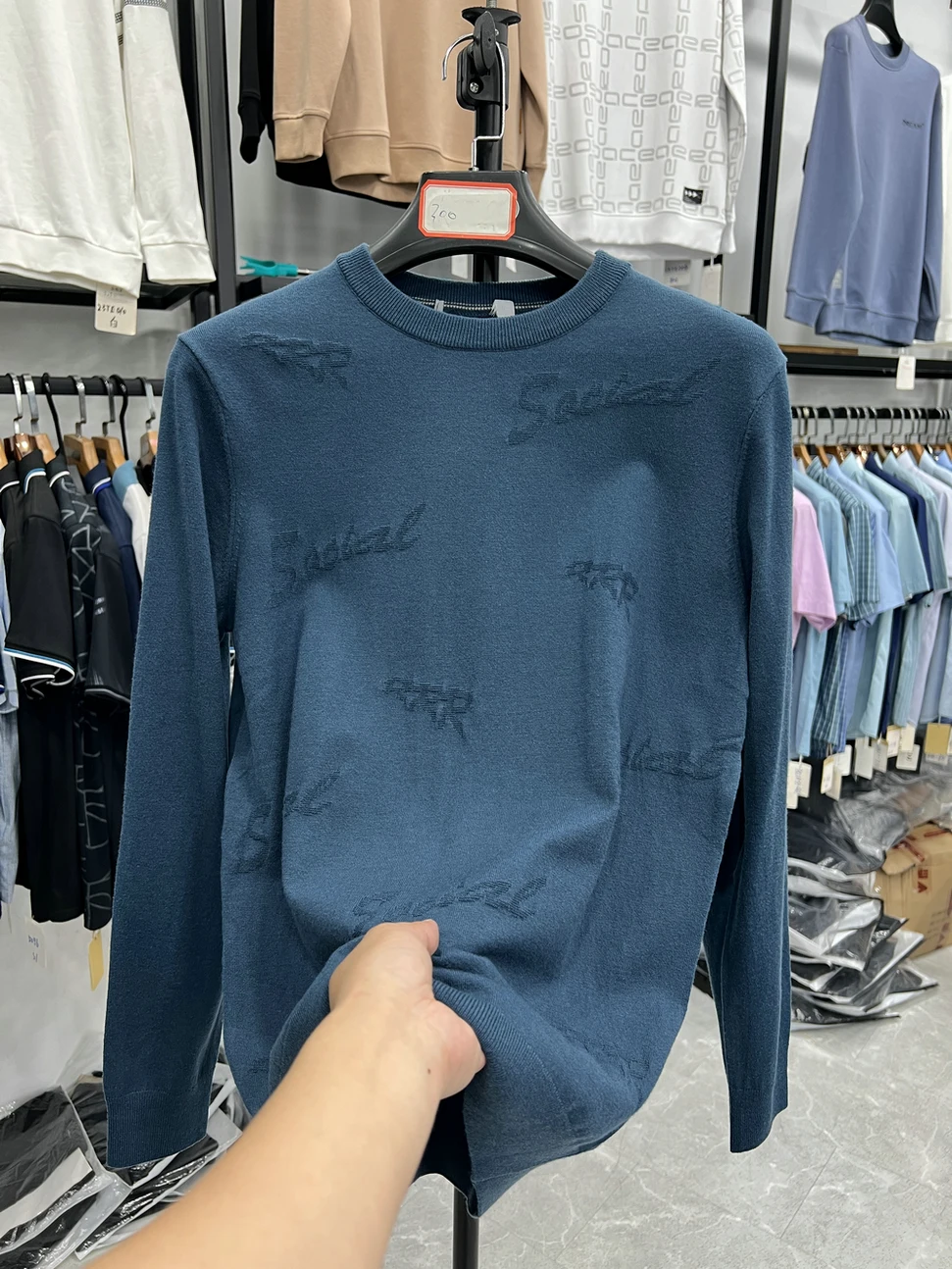 

Мужской вязаный свитер DongJia с круглым вырезом, тонкий, с длинными рукавами, в повседневном стиле, для дома и на каждый день, удобный, мягкий, из смесового хлопка.