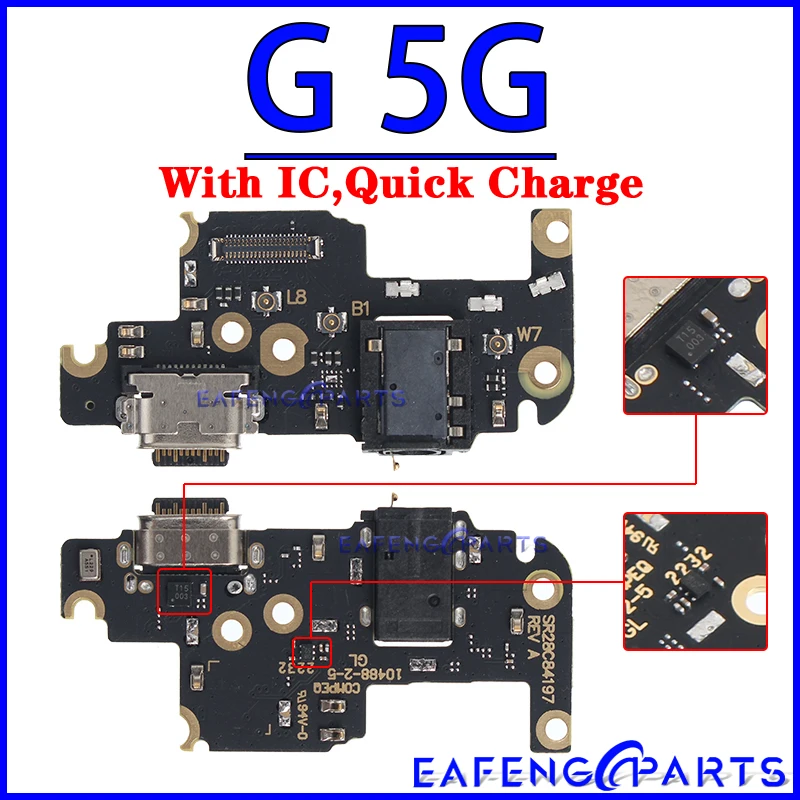 Usb Dock Charger for Motorola Moto Connector Ports G Stylus  5G Plus Fast Play Power 2020 2021 2022 Charging Board Module Flex