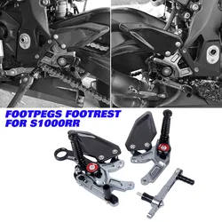 For BMW S1000RR S 1000 RR 2015-2023 S1000 RR Motorcycle Footrest Carbon Fiber Adjustable Rear Sets Foot Pegs Rearset Footpeg