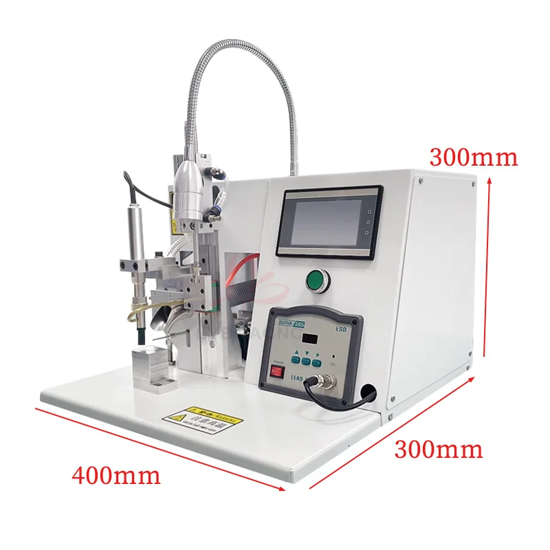 Máquina de solda pneumática semiautomática, alça de metal operada por pé, 200w, canal único e duplo, purificador de fumaça de solda