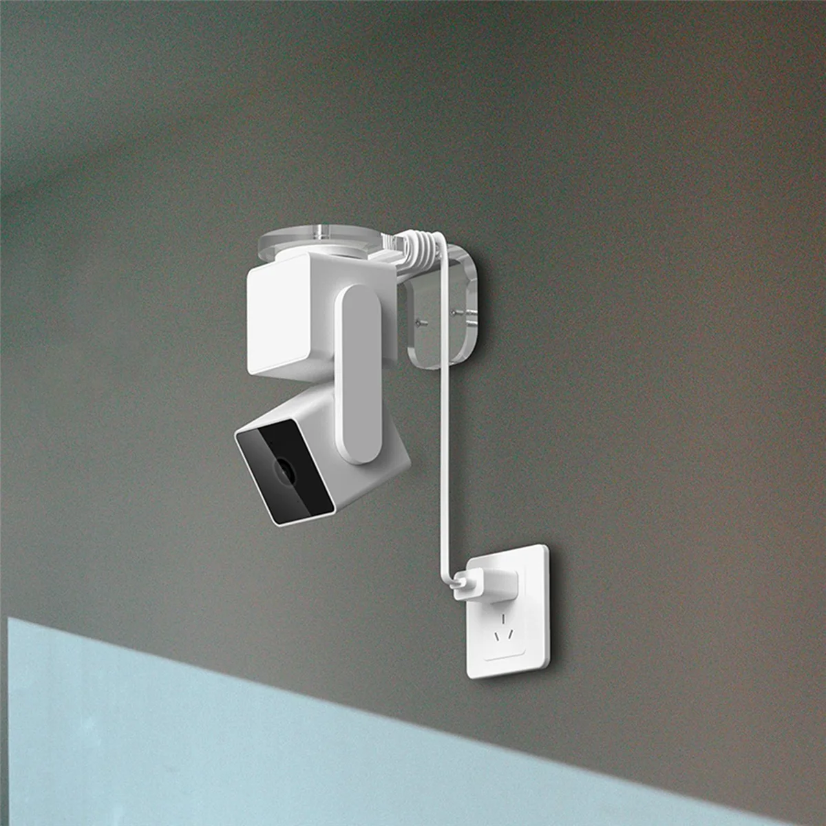 Multifunctional Mount Stand Portable Camera Wall Mount Holder for Blink Mini Pan Wyze Cam V2 WYZE Cam Pan V3 Transparent image 4