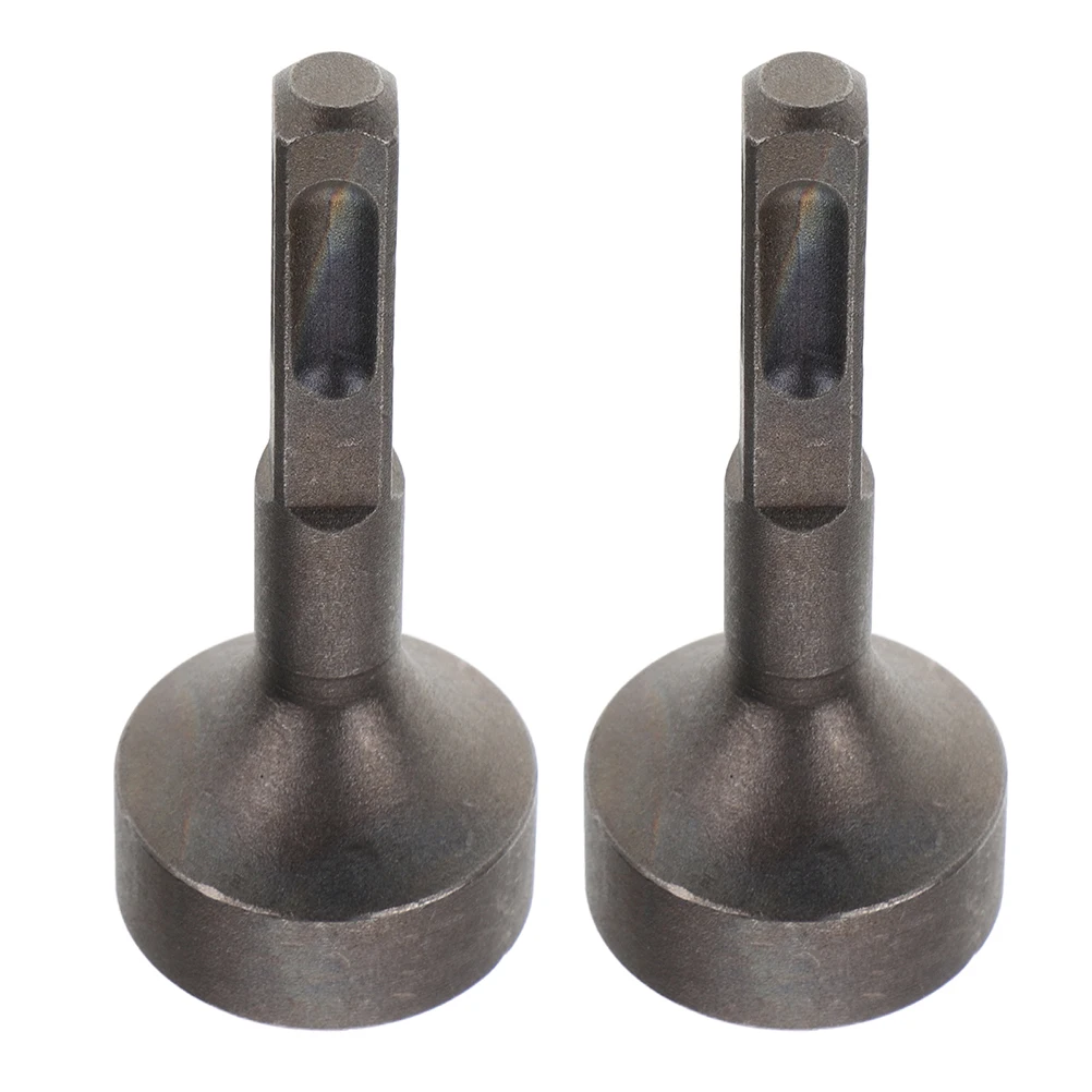 

2pcs Alloy Rotary Hammer Bit Replacement Ground Rod Electric Pile Driving Attachment Hand Head Post Tool Multi-Function