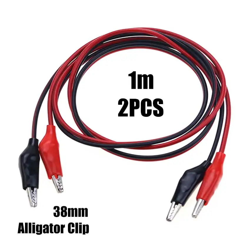1Set=2/10PCS Colorful Double Plug Alligator Clips Electrical DIY Test Leads 4mm Banana Plug To Crocodile Clip Wire Power Cable