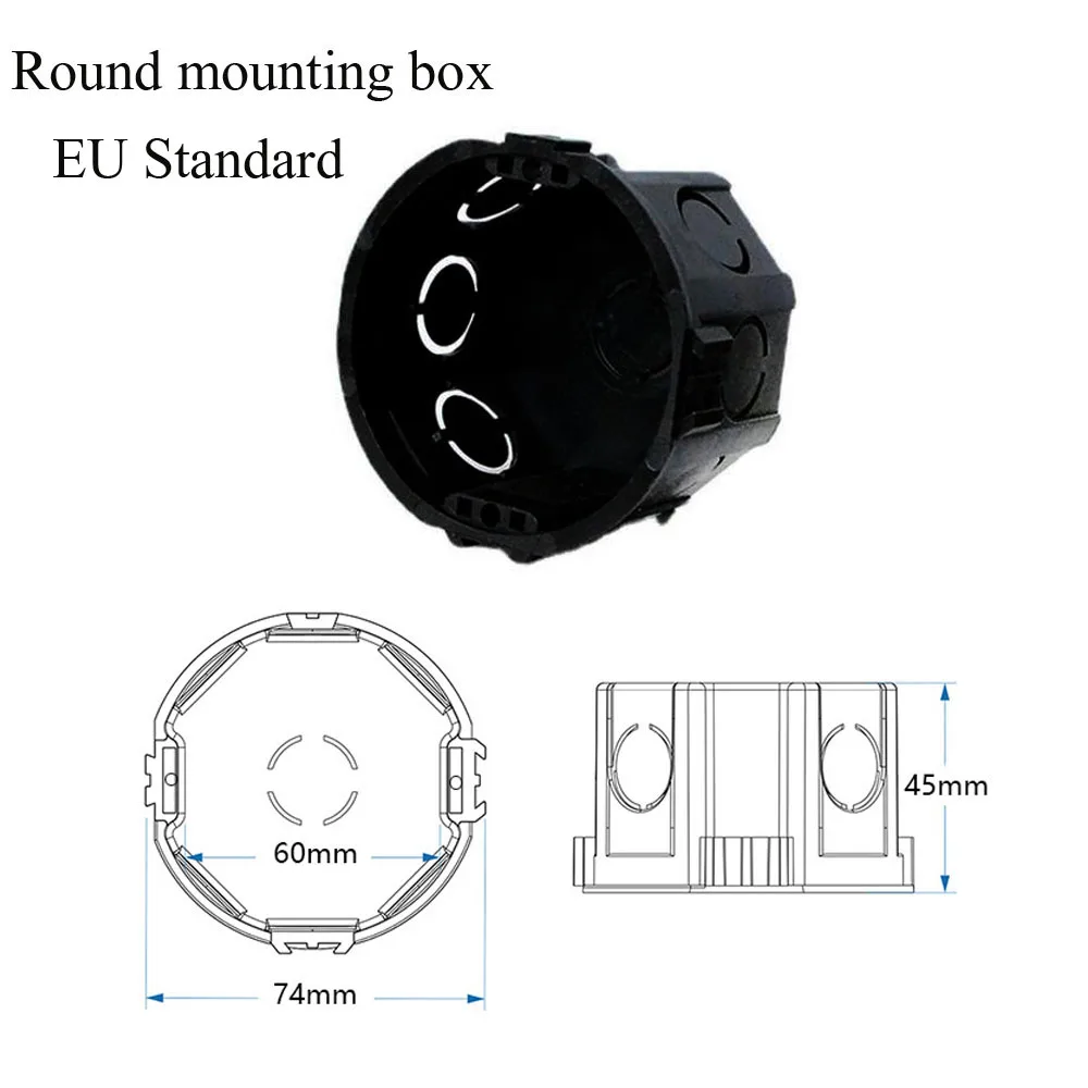 Universal Embeddable 86 Type cassette Wall Plate Mounting Box for Switch Socket Stair Step Light installation bolt pitch 60 mm