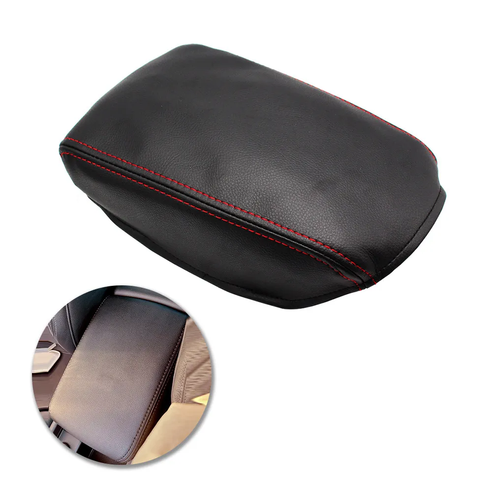 For Audi A4 2009 2010 2011 2012 2013 2014 2015 2016 Car styling Center Console Lid Armrest Box Cover Trim Microfiber Leather