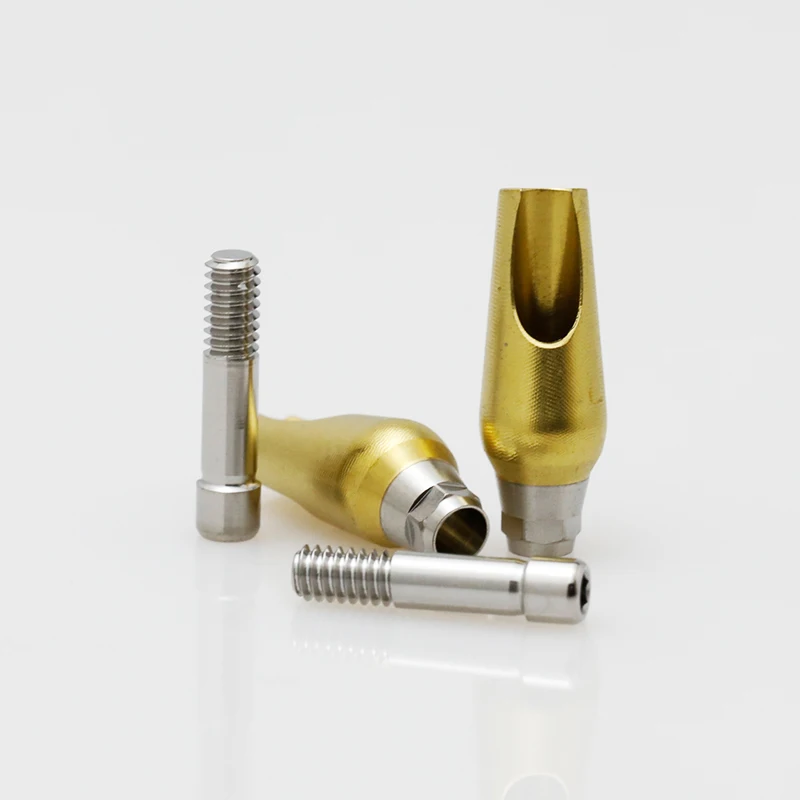 Abutment Sudut Khusus Super Line 15 25 Derajat Emas-Titanium OEM ODM Harga Pabrik Tersedia Pengiriman Cepat 24 Jam