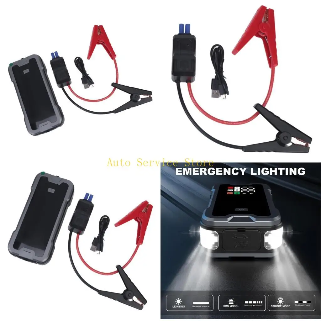 462A Effective 1000A Car Emergency Starter With Fast USB C Port And LCD Display For Roadside Assistance
