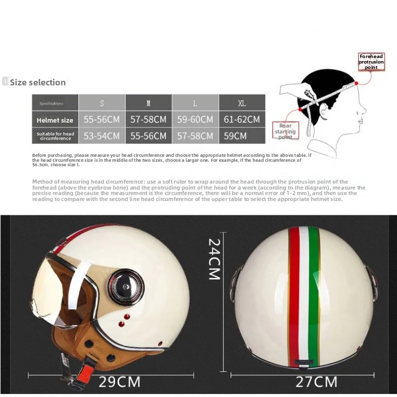 BEON B-110 Retro Motorcycle Helmet Half Helmet for Electric Vehicles Locomotive Motorcycle Accessories Casco Para Moto