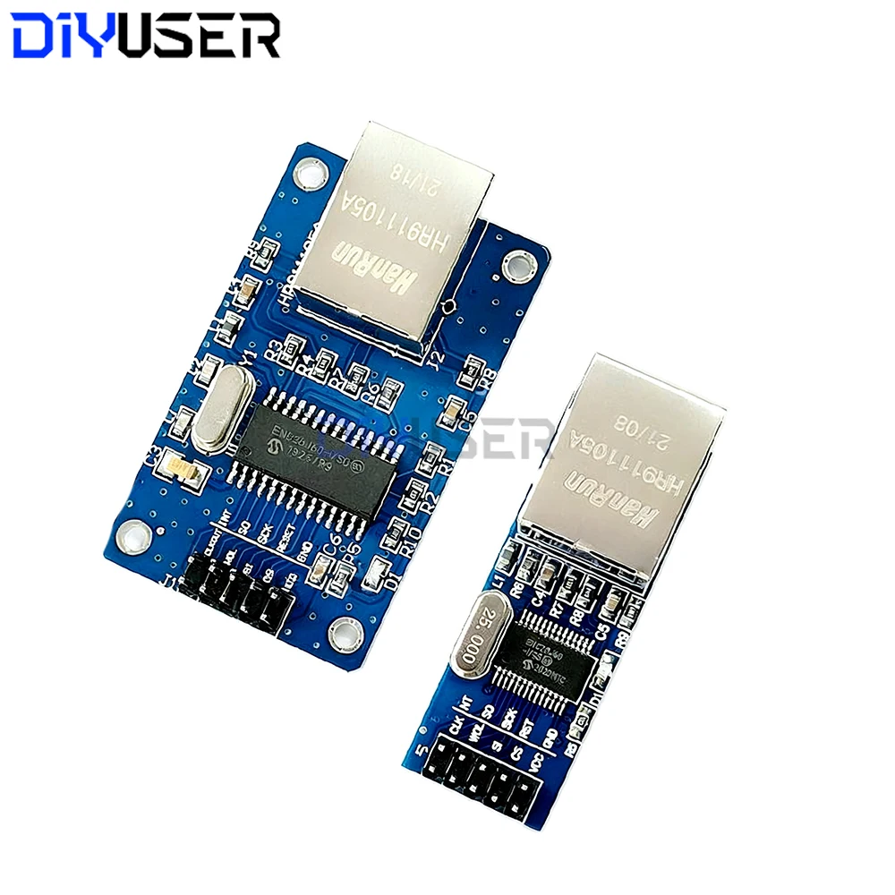 وحدة شبكة إيثرنت ENC28J60 مع واجهة SPI، 10Base-T PHY، 3.3 فولت لمشاريع إنترنت الأشياء Arduino PIC STM32 DIY #2