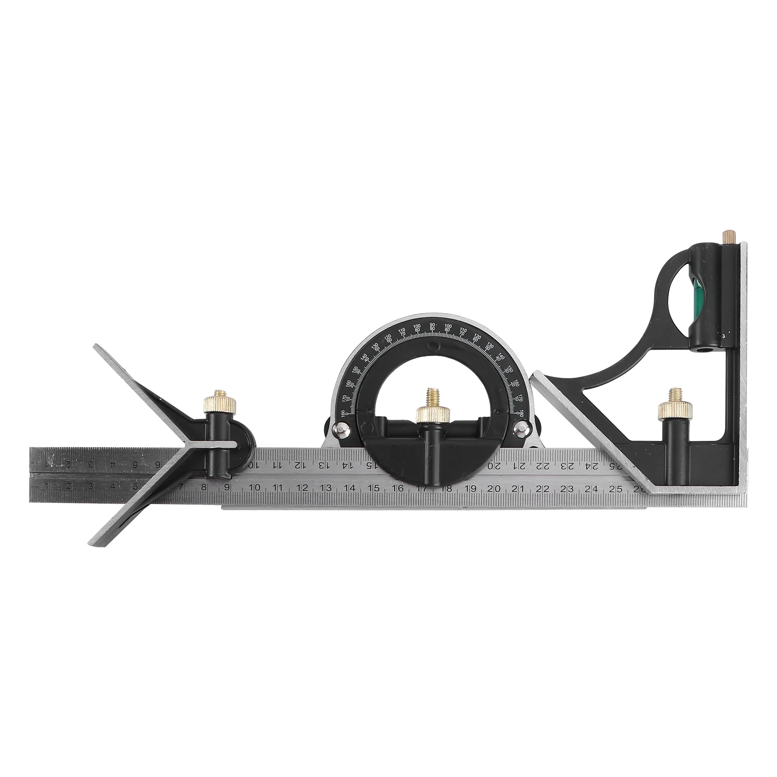 

Carpenter Rulers Stainless Steel Square Angle Metric Imperial Calibration Fully Adjustable Level Measuring Tool Scale Ruler