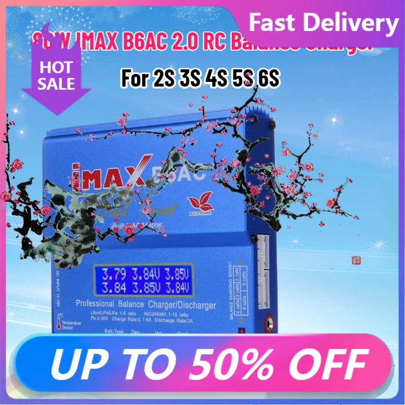 

【Быстрая доставка】Зарядное устройство IMAX B6AC 2.0 80 Вт для балансировки аккумуляторов 2S 3S 4S 5S 6S, для LiPo, NiMH, Li-ion, LiFe, NiCD, LiHV