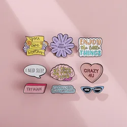 English Copywriting Series lega Sweet Daisy Shape Paint Badge animali all'ingrosso distintivi zaino Pin Bag Pins for Clothes spilla