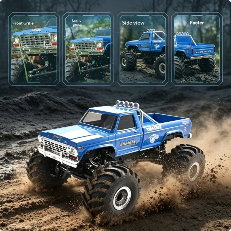 FMS FCX24 1 24 Scale RTR RC Crawler Car Ford F100 Monster Truck Magnetic Body Shell Off Road Hobby Toy Vehicle rtr off road rc
