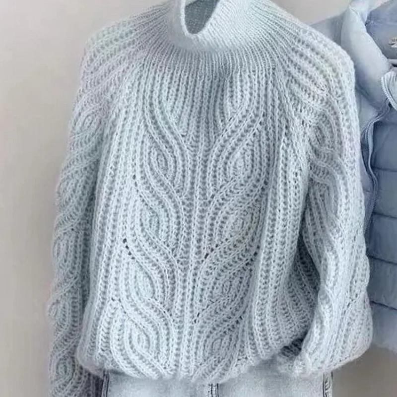 

Новый стильный свитер для женщин, мягкая и нежная водолазка средней длины с разрезом