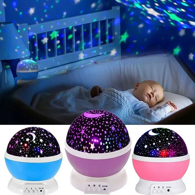 Sterrenstelsel Projector Sterrenhemel Roterende Led Nachtlampje Planetarium Kinderen Slaapkamer Ster Nachtverlichting Maan Licht Kids Cadeau Lamp