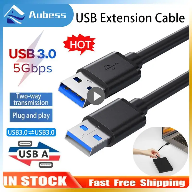 0.5/1/1.5/2/3/5 M USB 3.0 Extension Cable Data Cord For Laptop TV USB 3.0 Male To Male Data Cable Radiator Computer Connector