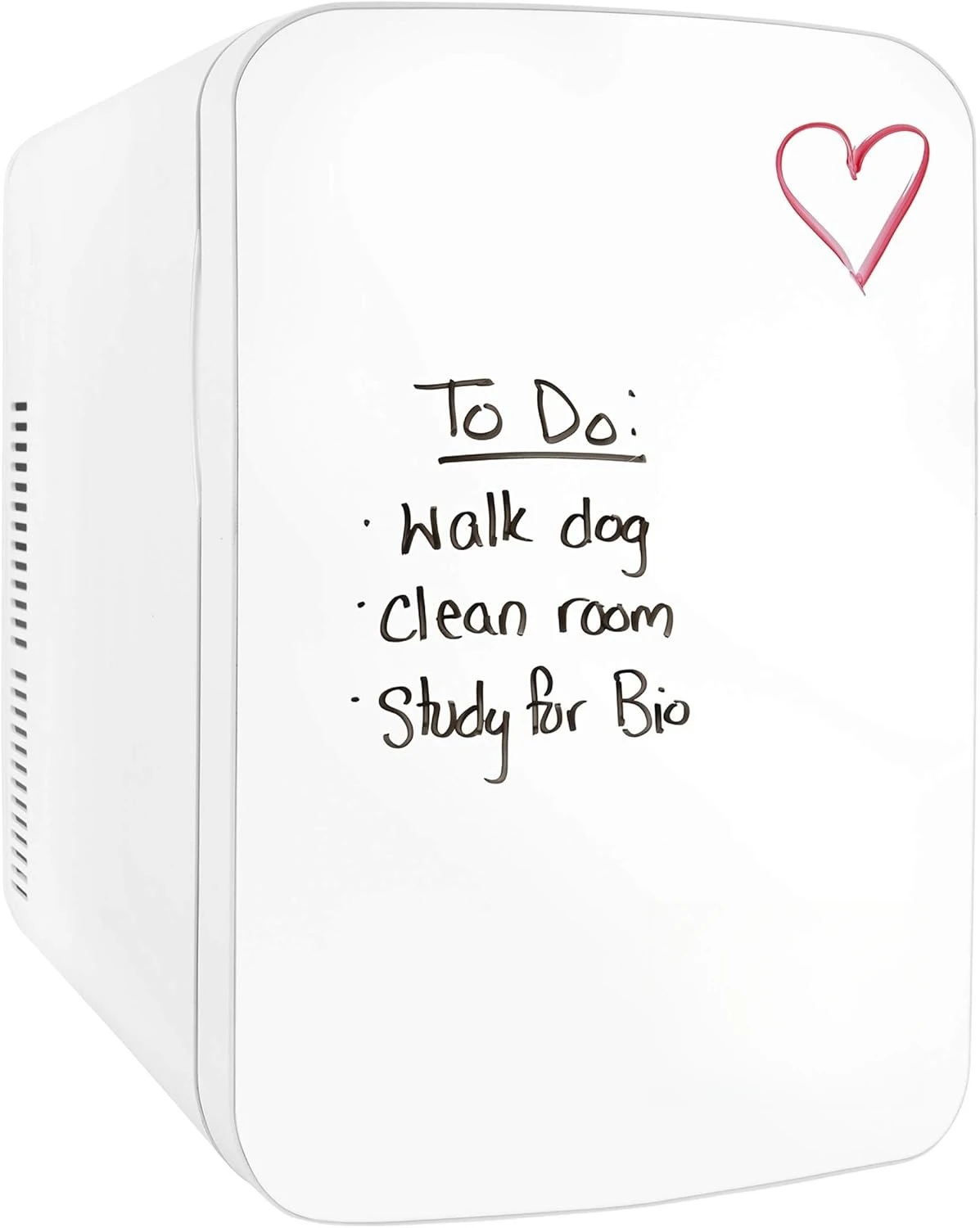 

Vibe Mini Fridge for Bedroom - With Cool Front Magnetic Whiteboard - 15L Portable Small Refrigerator for Travel