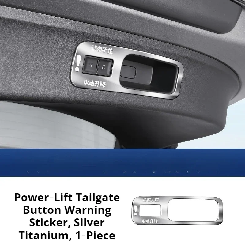 For Electric Tailgate Button Warning Sticker & Tailgate Handle Decor Frame Trim Accessories Fit For BYD Sea Lion 06 DM‑i