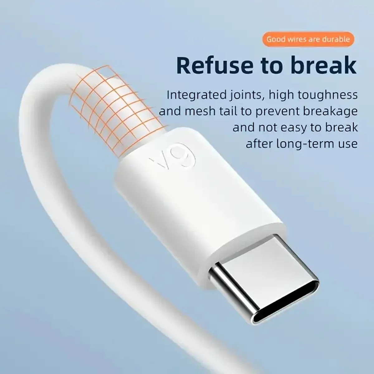1/2PCS Super Fast Charging 6A Data Cable USB-C Multi Device Compatibility Fast Charging Cable Data Transfer Phone Accessories