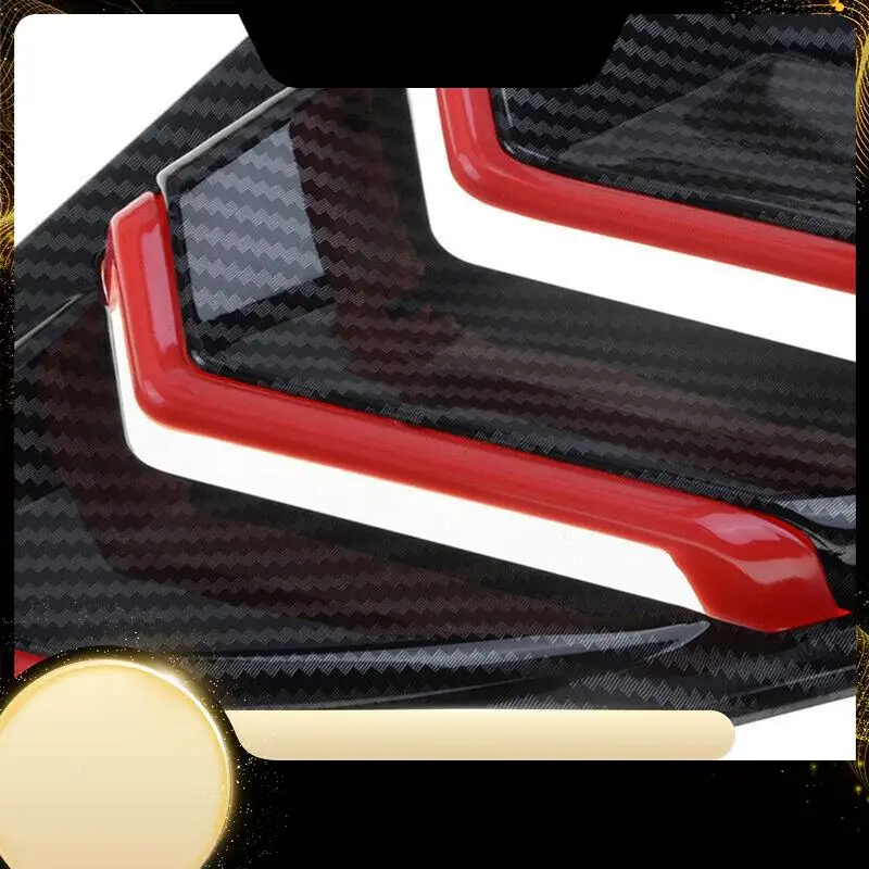 Per Honda Civic 2016-2021 Berlina Lato Posteriore Vent Quarto Finestra Feritoia Copertura Triangolare Finestra Trim Sostituzione In Fibra di Carbonio Rosso-A