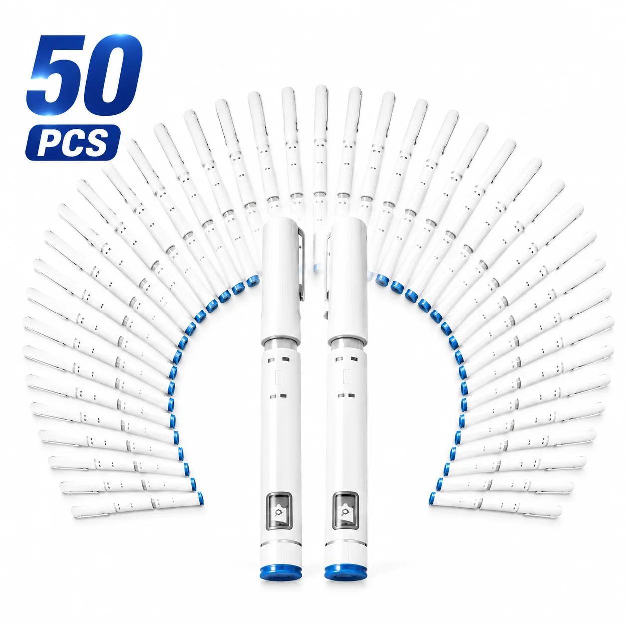 10/20/30/50Pcs Disposable Adjustable Insulin Injector Pen Kit Insulin Syringe Pen Se Precise Dosing Practical Injection Supplies