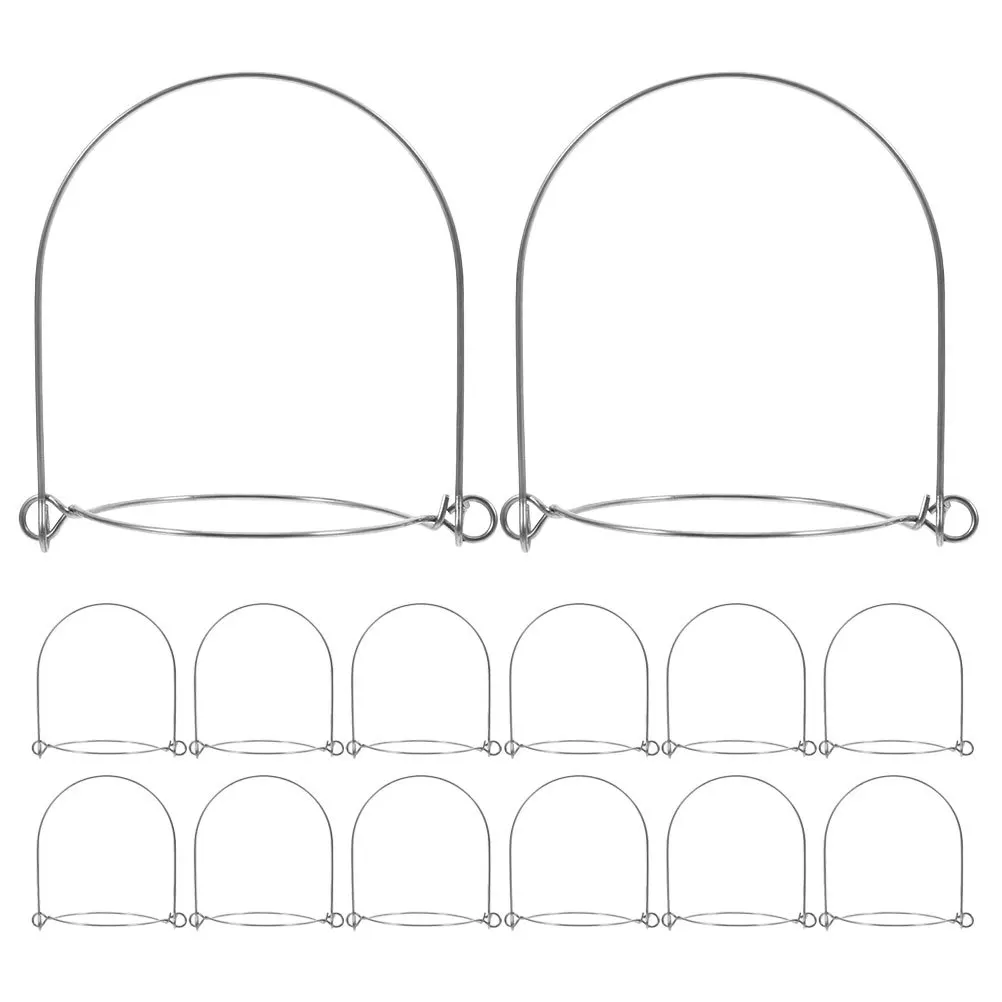 Colgadores de tarros de acero inoxidable, 15 Uds., para tarros de conservas de boca ancha de 70mm, asas de alambre, almacenamiento de cocina, soporte para tarros de enlatado para acampar