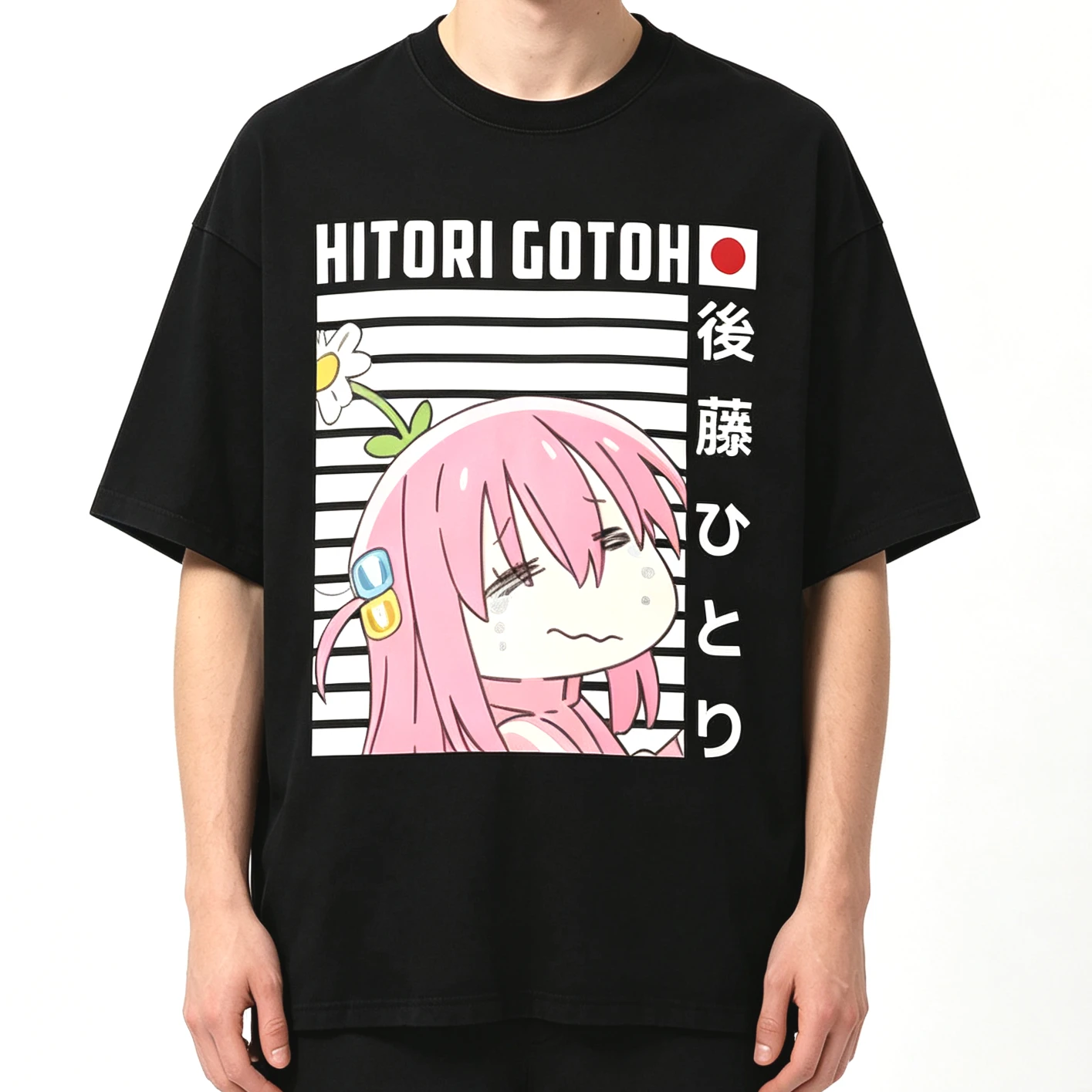 Hot Anime Bocchi The Rock Graphic T-shirt Y2K Unisex Trendy Harajuku T-shirt Lightweight & Breathable for Cool Summer Outfits