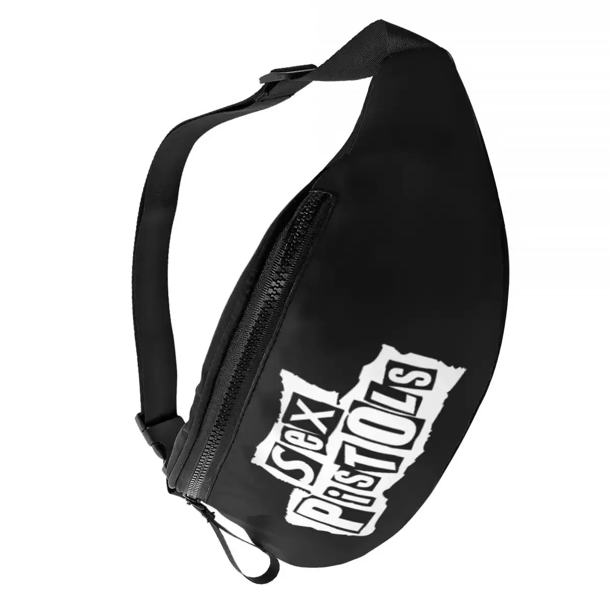 

Men Women Custom Heavy Metal Rock Crossbody Waist Bag for Cycling Camping Phone Money Pouch