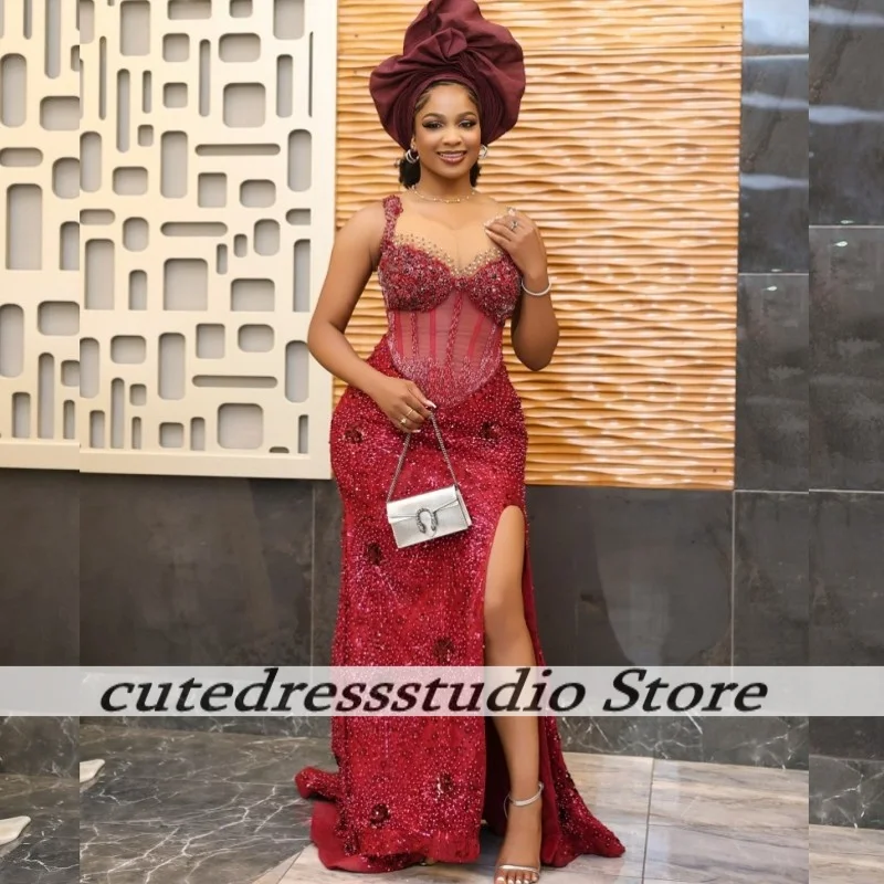 Red Beaded Sheer Co… - image