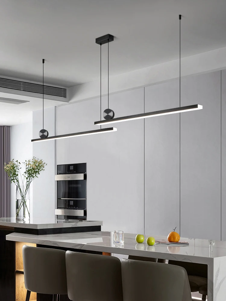 LED Restaurant Chandelier Modern Minimalist Kitchen Ceiling Light Dining Table Pendent Lamp Bar Pendant Light Indoor Lighting