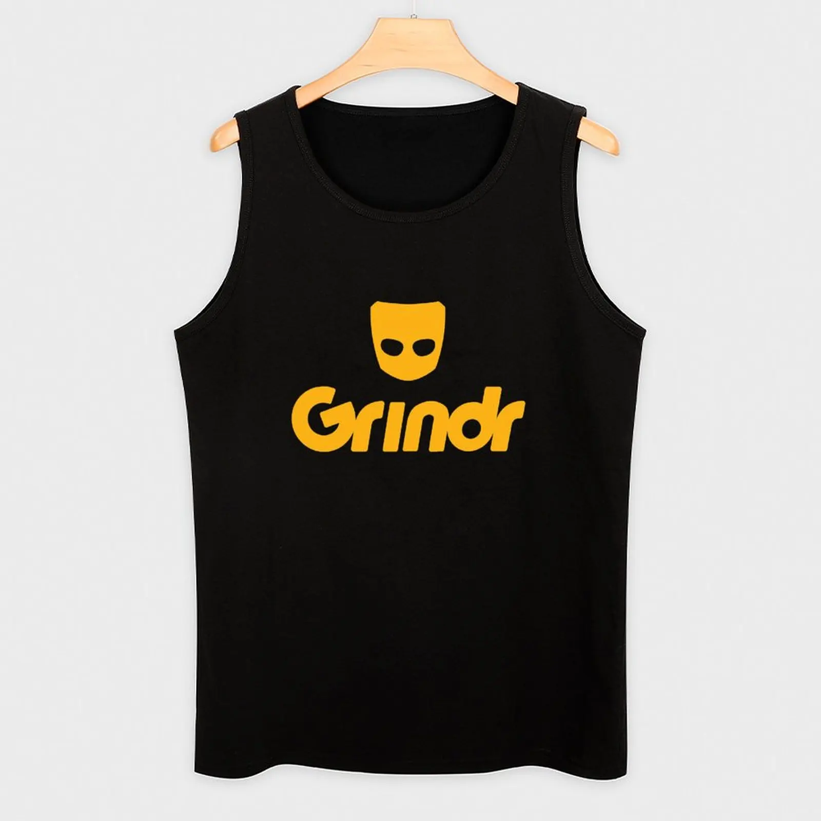 Logotipo masculino-Camisola de alças clássica Grindr, camiseta de ginástica, colete esportivo