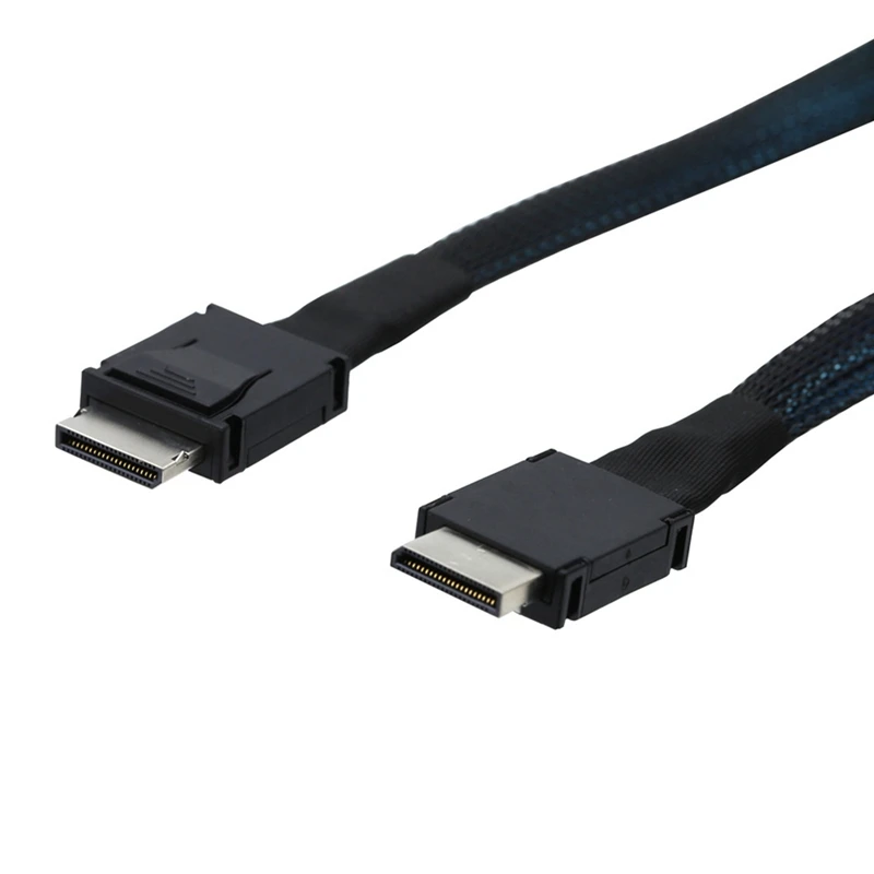 PCIE Oculink SFF 8611 4I To MINI SAS SFF-8611 4I Server Super Speed Cable Data Extension Cable Data Transfer Line 1M