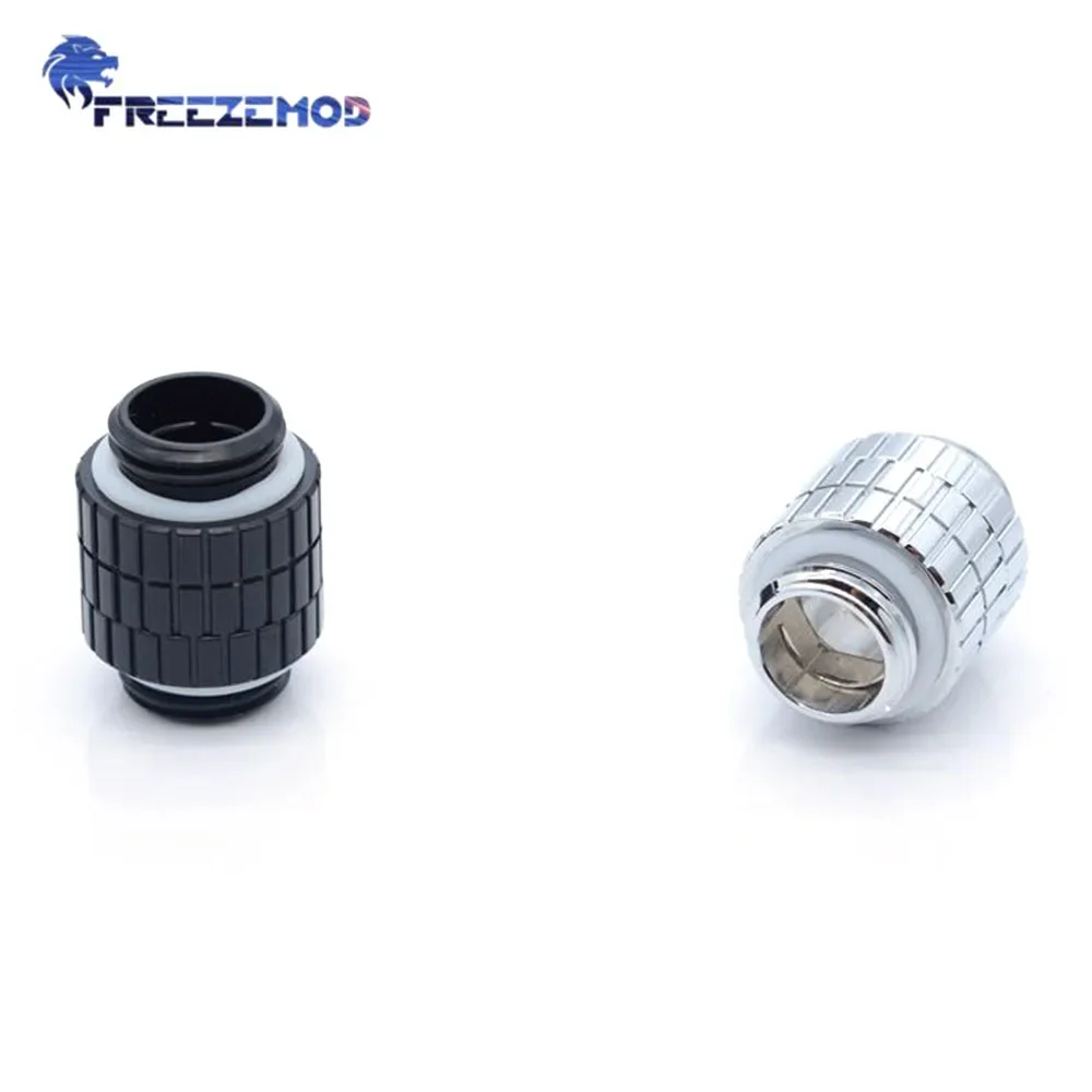 FREEZEMOD Male-Male 360 Degree Rotary  G1/4 ''Thread Dual External Hexagonal Fixed Adapter Double Male Fitting BXZDS-C14