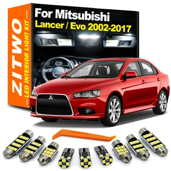 ZITWO-Kit de bombillas LED para Interior de Luz coche, accesorios para Mitsubishi Lancer Evo Evolution 7 8 9 10 VII VIII IX X 2002- 2015 2016 2017