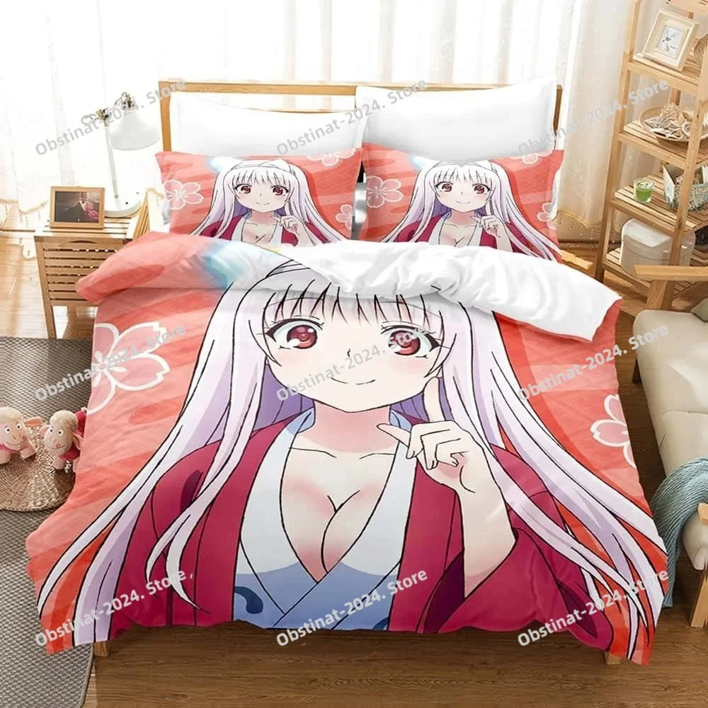 

3D Printed Anime Yuragi-sou No Yuuna-san Bedding Set Single Twin Full Queen King Size Bed Set Adult Kid Bedroom Duvet Cover Sets